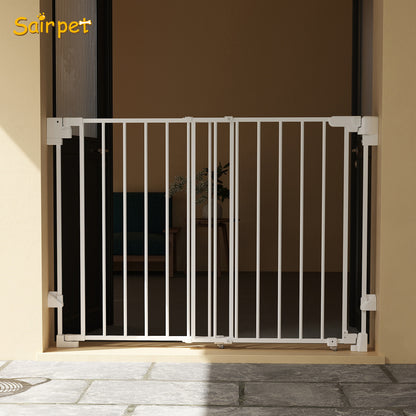 No Bottom Bar Metal Pet Gate