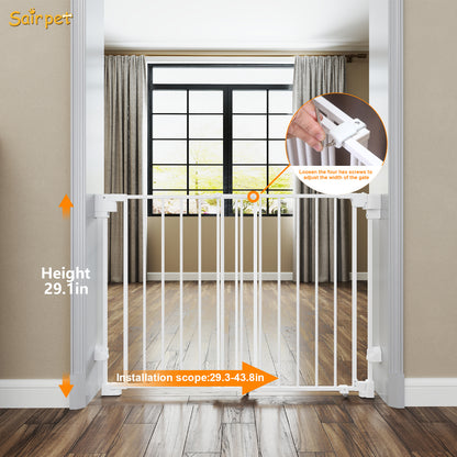 No Bottom Bar Metal Pet Gate