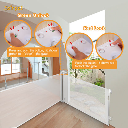 Double Mesh Retractable Pet Gate