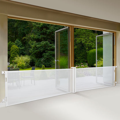 Double Mesh Retractable Pet Gate