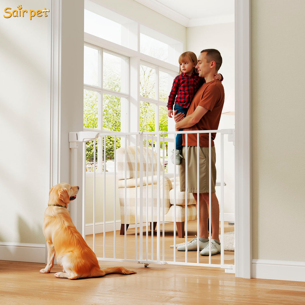 No Bottom Bar Metal Pet Gate