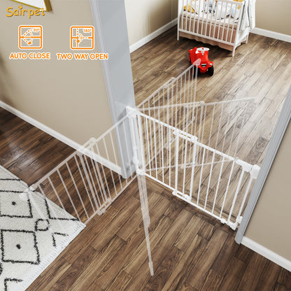 No Bottom Bar Metal Pet Gate