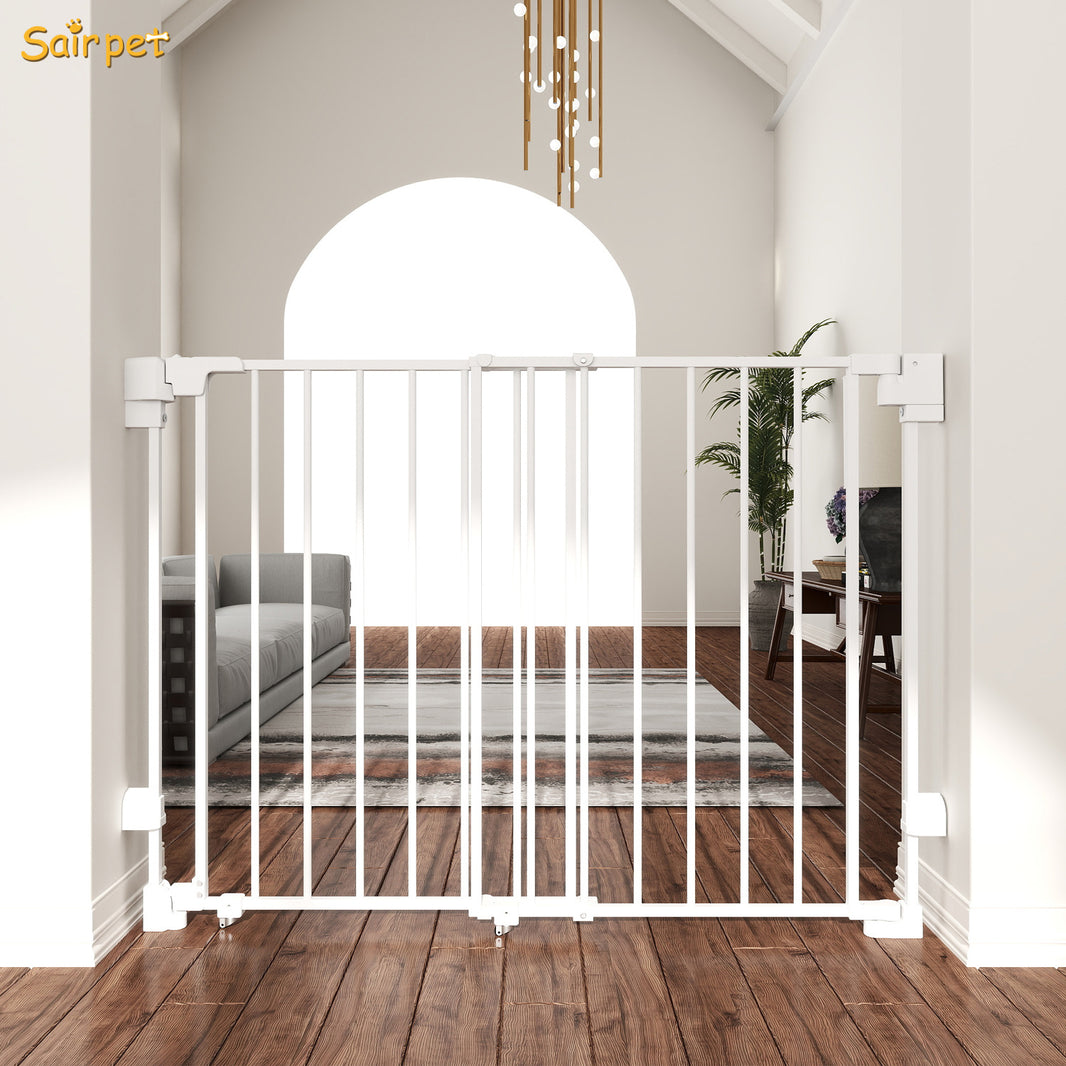 No Bottom Bar Metal Pet Gate